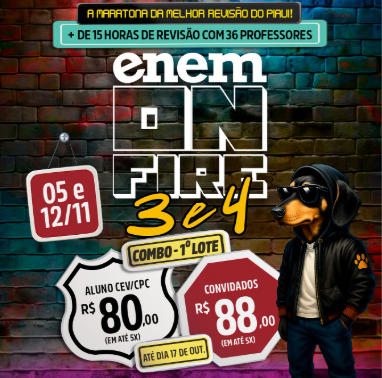 ENEM On Fire 3 e 4: garanta já a sua vaga com valor promocional!