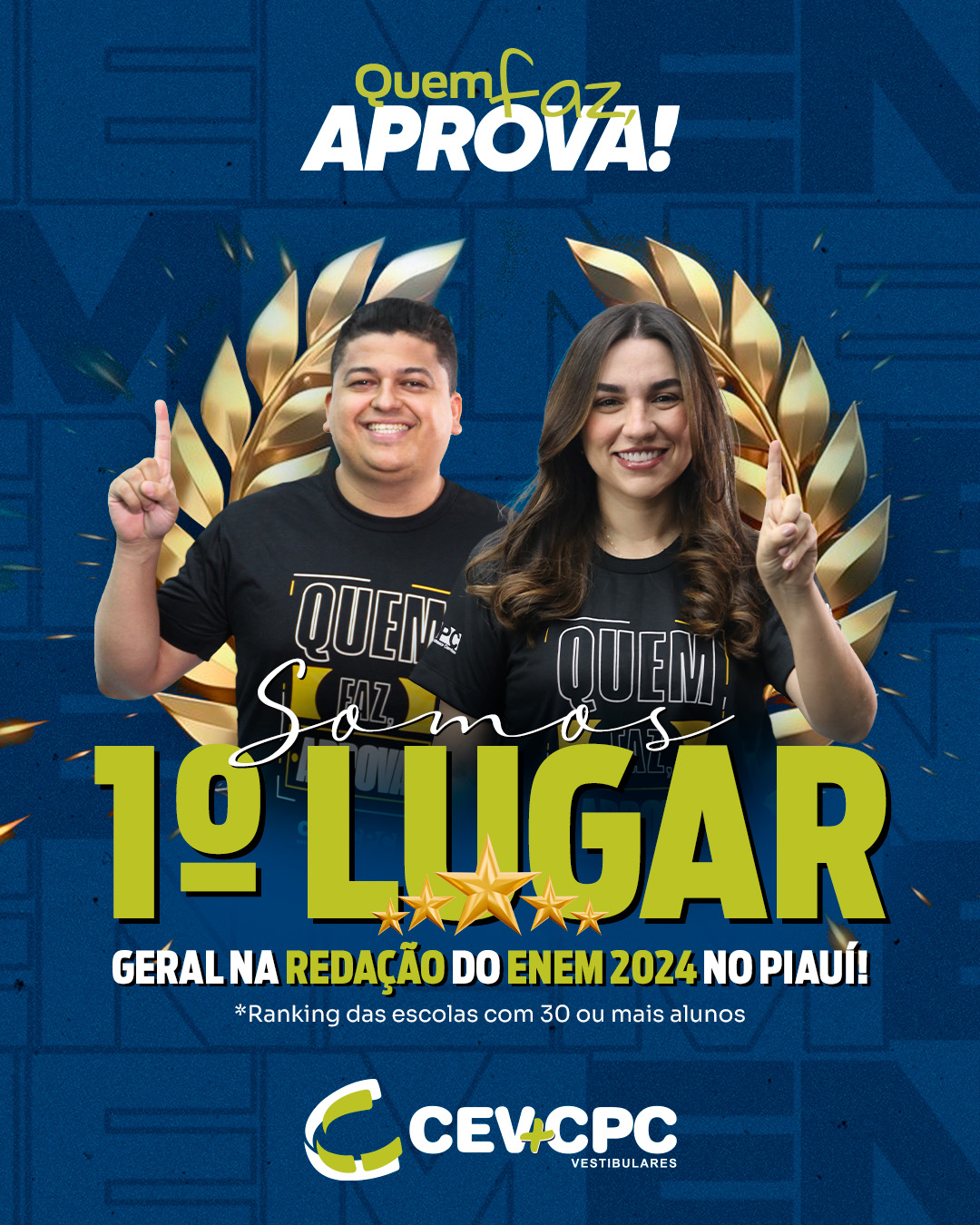 CEV+CPC é 1º lugar do Piauí e 5º do Brasil na Redação do Enem