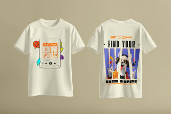 CAMISETA ENEM ON FIRE 2026 - BRANCA